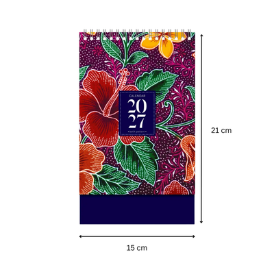 3(4) BSGIFTS A5 Size Batik-Inspired Desktop Calendar