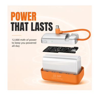 3(4) BSGIFTS Fast Charge Mini Capsule Power Bank - 12000mAh