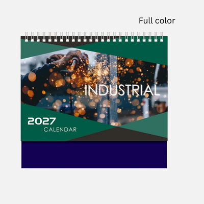 4 BSGIFTS A5 Industrial Theme Wire- O Desk Calendar