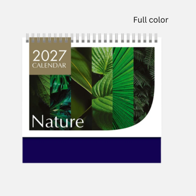 4 BSGIFTS A5 Nature-Themed Wire-O Desk Calendar