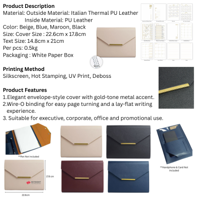5 BSGIFTS A5 PU Leather Executive Planner Organizer with Wire O