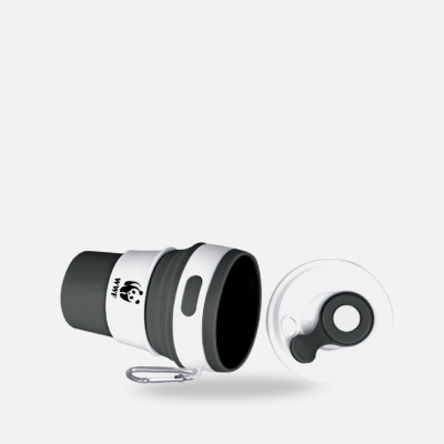 1 BSGIFTS BPA-Free Silicone 350ml Collapsible Cup with Carabiner
