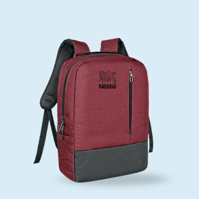 1 BSGIFTS Two-Tone Nylon Laptop Backpack with USB Cable