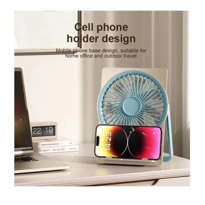 3(1) BSGIFTS ABS Portable Desk Table Slim Fan with Phone Holder