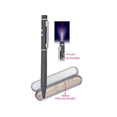 3(1) BSGIFTS Laser Pointer Pen with LED Flashlight