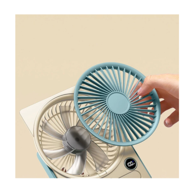 3(3) BSGIFTS ABS Portable Desk Table Slim Fan with Phone Holder