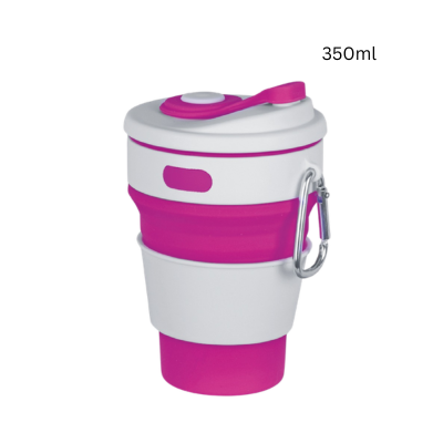 3(3) BSGIFTS BPA-Free Silicone 350ml Collapsible Cup with Carabiner - Copy