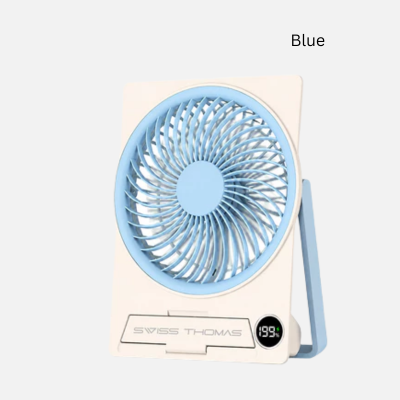 4(1) BSGIFTS ABS Portable Desk Table Slim Fan with Phone Holder