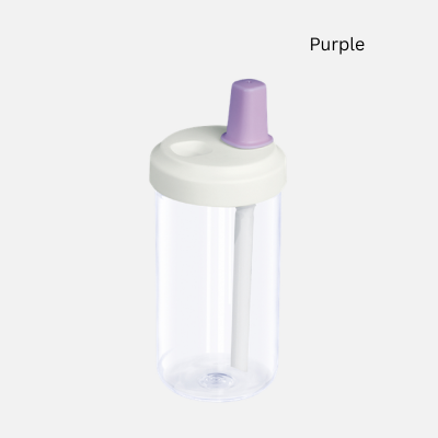 4(2) BSGIFTS Portable Plastic Water Bottle with Straw 500ml