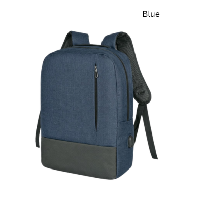 4(2) BSGIFTS Two-Tone Nylon Laptop Backpack with USB Cable
