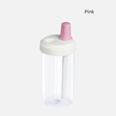 4(3) BSGIFTS Portable Plastic Water Bottle with Straw 500ml