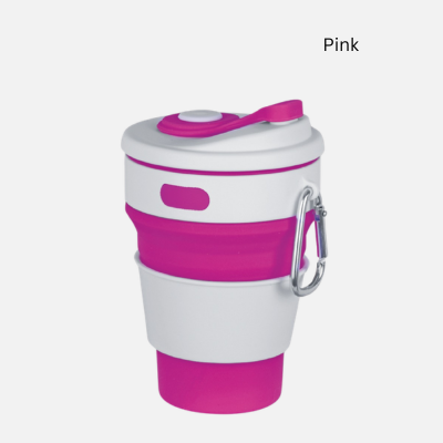 4(5) BSGIFTS BPA-Free Silicone 350ml Collapsible Cup with Carabiner - Copy