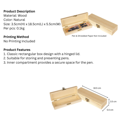 5 BSGIFTS Wooden Pen Box
