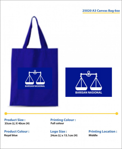 BN 25020 A3 CANVAS BAG 6oz