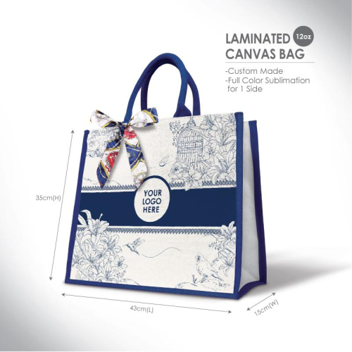 Laminated Canvas Bag -43x35x15cm